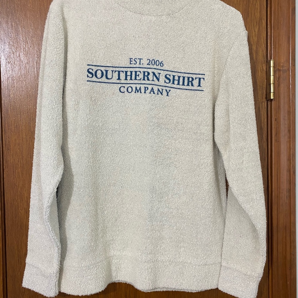 The Southern Shirt Company Cream Crewneck Sweater